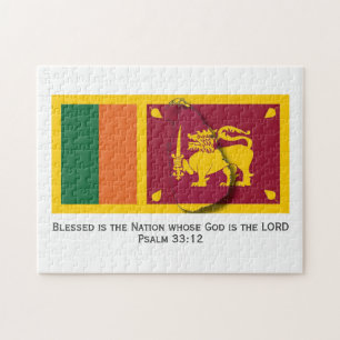 SRI LANKA   Gezegende natie   SRI LANKAN FLAG Legpuzzel