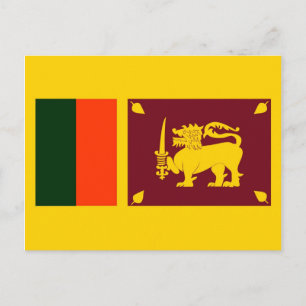 Sri Lanka Island - Lion flag Briefkaart