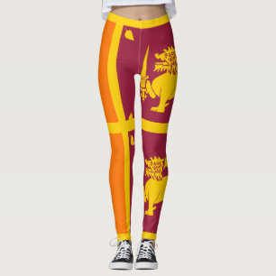 Sri Lanka Island - Lion flag Leggings