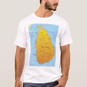 Sri Lanka-kaart T-shirt (Voorkant)
