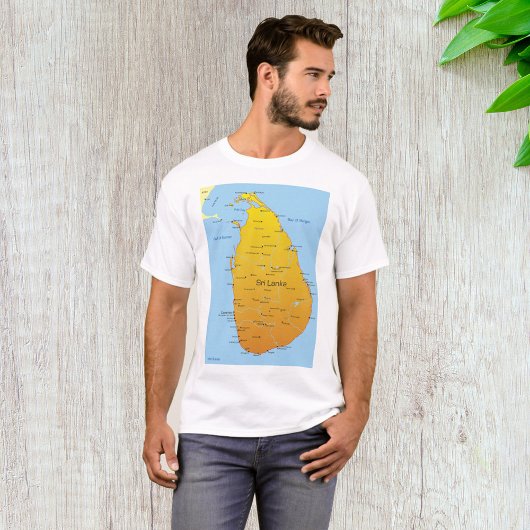 Sri Lanka-kaart T-shirt