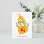 Sri Lanka Kaart  Vakantie Eiland Souvenir (Staand voorkant)