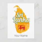 Sri Lanka Kaart  Vakantie Eiland Souvenir (Voorkant)