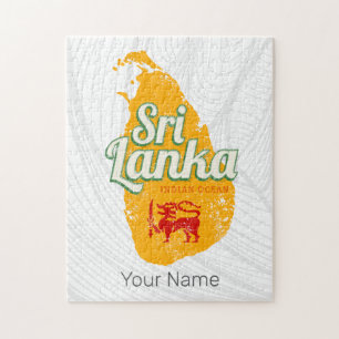 Sri Lanka Kaart Vakantie Eiland Souvenir Legpuzzel