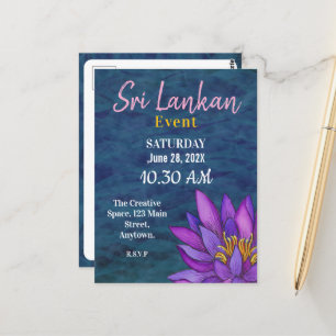 Sri Lanka Lotus Bloem Schilderij Briefkaart