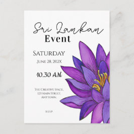 Sri Lanka Lotus Bloem Schilderij Briefkaart