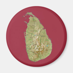 Sri Lanka Map Magnet Magneet