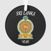 Sri Lanka met kerstversiering Ornament (achterkant)