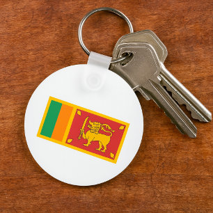 Sri Lanka Nationale Vlag Leeuw Symbool Sleutelhanger