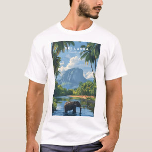 Sri Lanka Olifant Rivier Jungle T-Shirt voor Heren