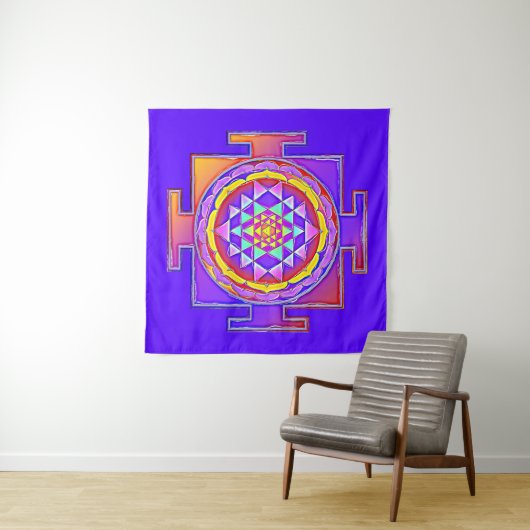 Sri Lanka - Ontwerp van het hindoeïstische symbool Wandkleed (In Situ (horizontaal))