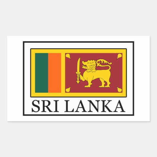 Sri Lanka Rechthoekige Sticker (Voorkant)