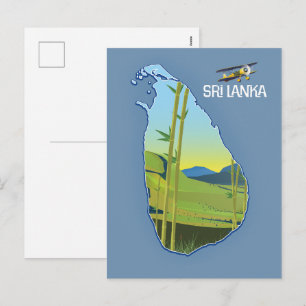 Sri Lanka reiskaart Feestdagenkaart