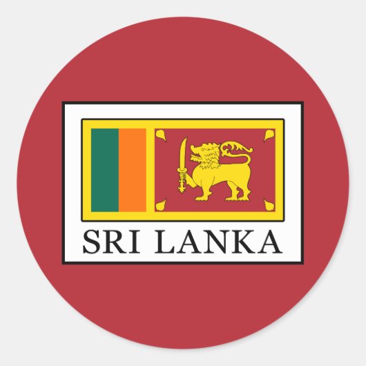 Sri Lanka Ronde Sticker (Voorkant)