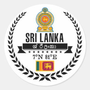Sri Lanka Ronde Sticker