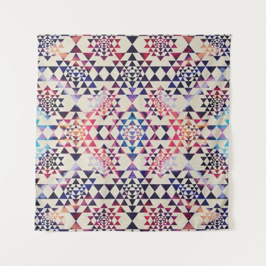Sri Lanka / Sri Chakra Pattern - Verf textuur Wandkleed (Voorkant)