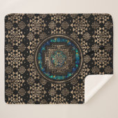 Sri Lanka / Sri Lanka Marmer en Gold Sherpa Deken (Voorkant (horizontaal))