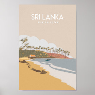 Sri lanka Travel poster Hikkaduwa