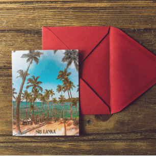 Sri Lanka Tropisch landschap Reizen Briefkaart