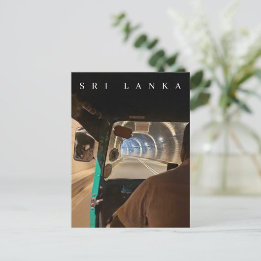 Sri Lanka Tucktuk uitzicht briefkaart (Staand voorkant)