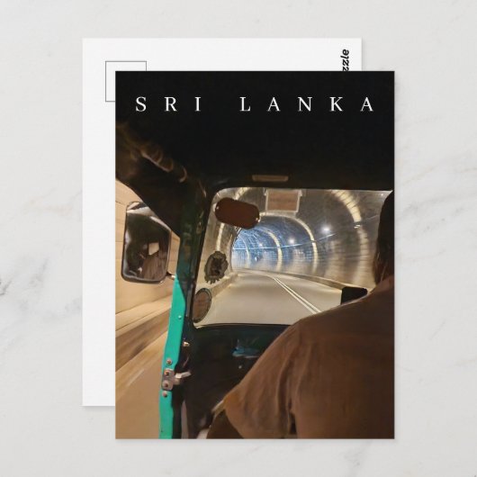 Sri Lanka Tucktuk uitzicht briefkaart (Voorkant / Achterkant)