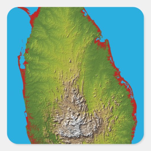 Sri Lanka Vierkante Sticker (Voorkant)