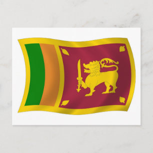 Sri Lanka Vlag Ansichtkaart Briefkaart