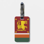 Sri Lanka-vlag Bagagelabel (Achterkant verticaal)