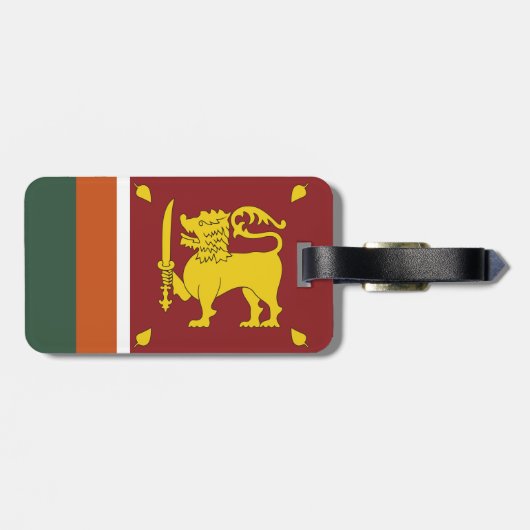 Sri Lanka-vlag Bagagelabel (Achterkant horizontaal)