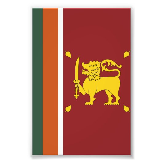 Sri Lanka vlag Foto Afdruk (Voorkant)