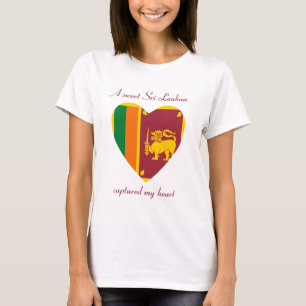 Sri Lanka Vlag Hartendief T-Shirt