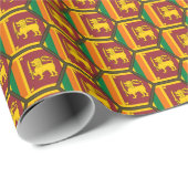 Sri Lanka-vlag Honingcomb Wrapping Paper Cadeaupapier (Rol Hoek)