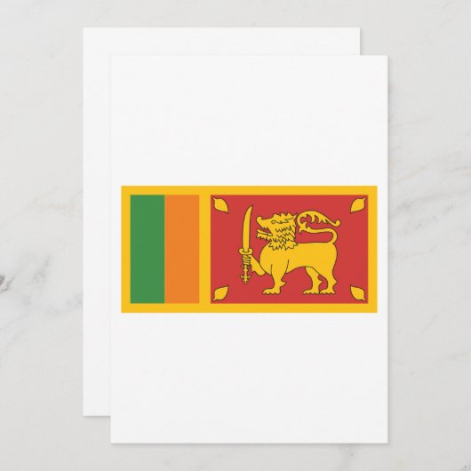 Sri Lanka vlag Kaart (Voorkant / Achterkant)