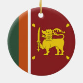 Sri Lanka vlag Keramisch Ornament (Achterkant)