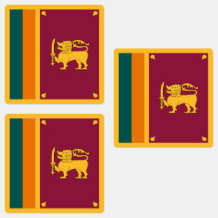 Sri Lanka-vlag Labels
