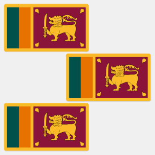 Sri Lanka-vlag Labels