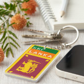 sri lanka vlag naam land sleutelhanger (Voorkant Rechts)