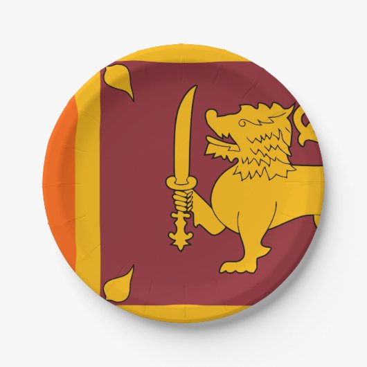 Sri Lanka vlag Papieren Bordje (Voorkant)