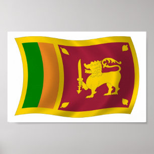 Sri Lanka vlag Poster print