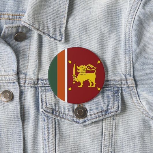 Sri Lanka vlag Ronde Button 7,6 Cm (In situ)