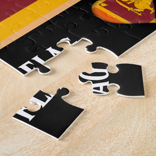 Sri Lanka vlag & Sri Lanka land/Sri Lanka Legpuzzel (Zijkant)