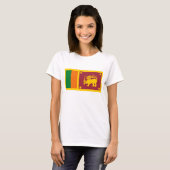 Sri Lanka vlag x kaart T-Shirt (Voorkant volledig)