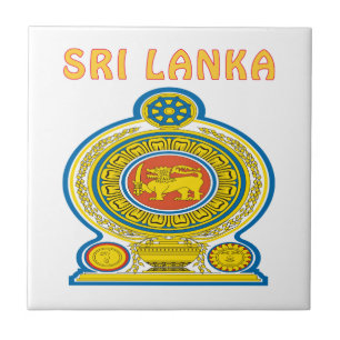SRI LANKA wapenschild Tegeltje