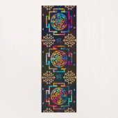 Sri Lankaans patroon - kleur en goud Yogamat (Achterkant)