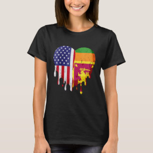 Sri Lankaanse Amerikaanse Patriot Gegroeid Land da T-shirt