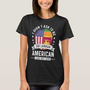 Sri Lankaanse Amerikaanse Patriottische Gekweekte T-shirt