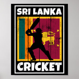 Sri Lankaanse Cricket Fan Vlag Van Sri Lanka Crick Poster