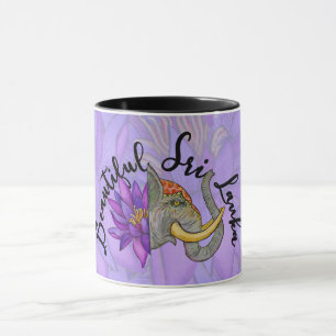 Sri Lankaanse geschenken met olifant en lotus Mok