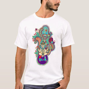 Sri Lankaanse kleurrijke Indische Paisley T-Shirt