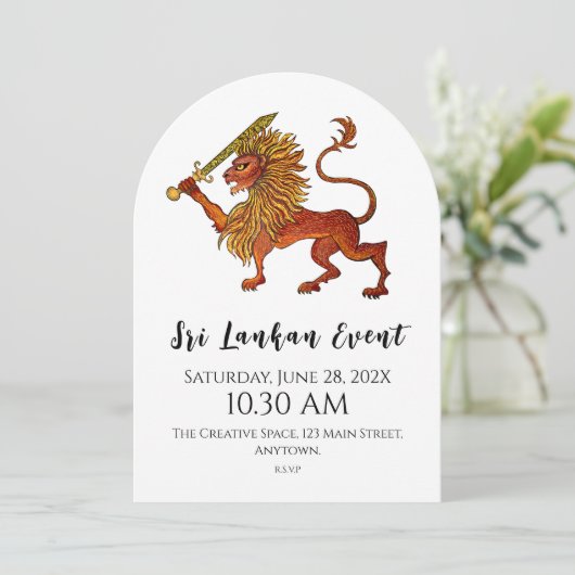 Sri Lankaanse trots Kaart (Staand voorkant)